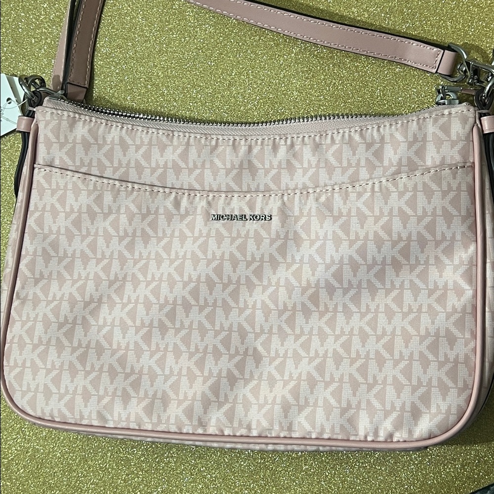 New Michael Kors Jet Set Small Pochette Nylon Crossbody - Picture 11 of 17